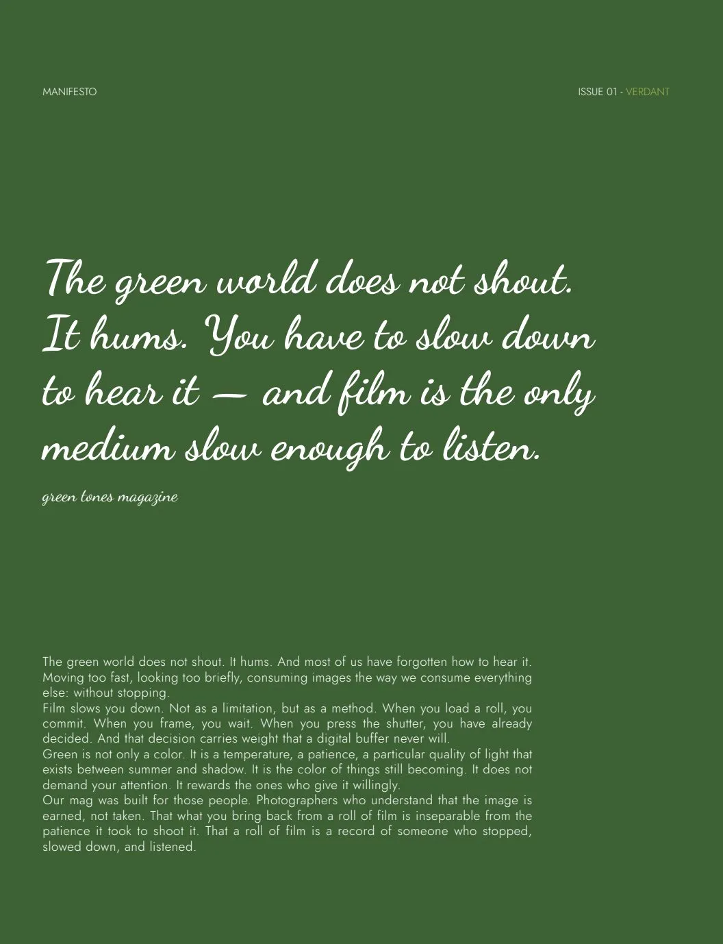 Opening page