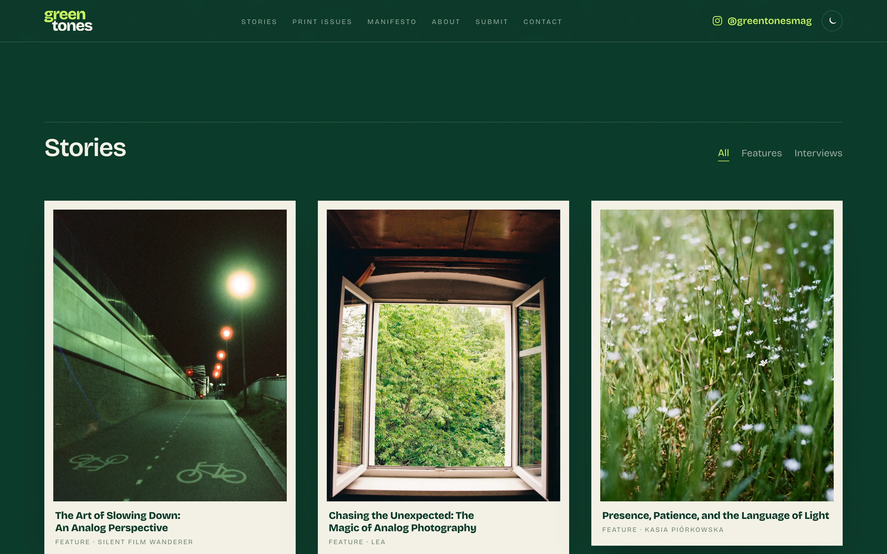 The archive of features and interviews